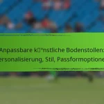 Anpassbare künstliche Bodenstollen: Personalisierung, Stil, Passformoptionen