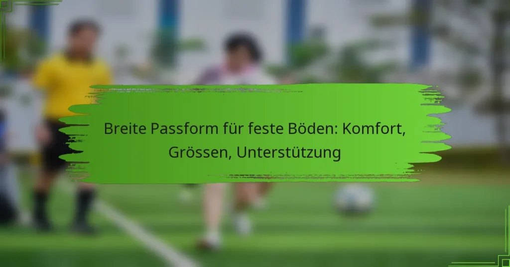 Breite Passform für feste Böden: Komfort, Grössen, Unterstützung