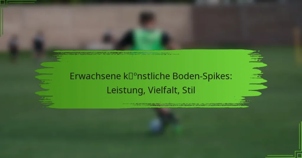 Erwachsene künstliche Boden-Spikes: Leistung, Vielfalt, Stil