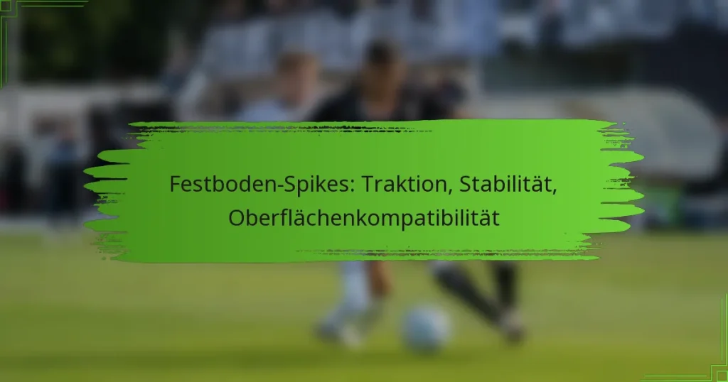 Festboden-Spikes: Traktion, Stabilität, Oberflächenkompatibilität