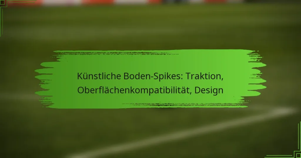 Künstliche Boden-Spikes: Traktion, Oberflächenkompatibilität, Design