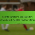 Leichte künstliche Bodenstollen: Geschwindigkeit, Agilität, Reaktionsfähigkeit