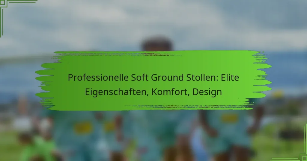 Professionelle Soft Ground Stollen: Elite Eigenschaften, Komfort, Design