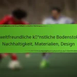 Umweltfreundliche künstliche Bodenstollen: Nachhaltigkeit, Materialien, Design