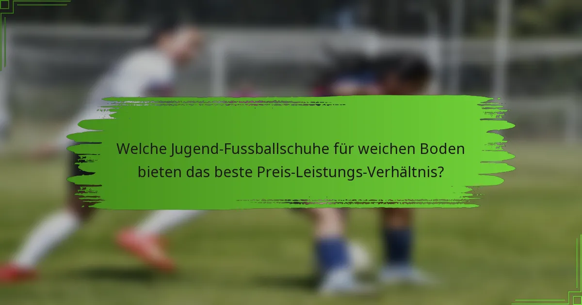 Welche Jugend-Fussballschuhe für weichen Boden bieten das beste Preis-Leistungs-Verhältnis?